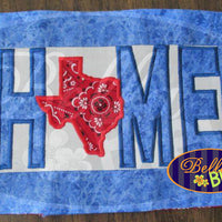 ITH Home Texas Pillow Machine Applique Embroidery Design