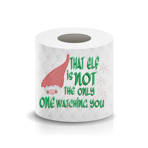 That Elf Santa Funny Saying Toilet Paper  Machine Embroidery Design sketchy