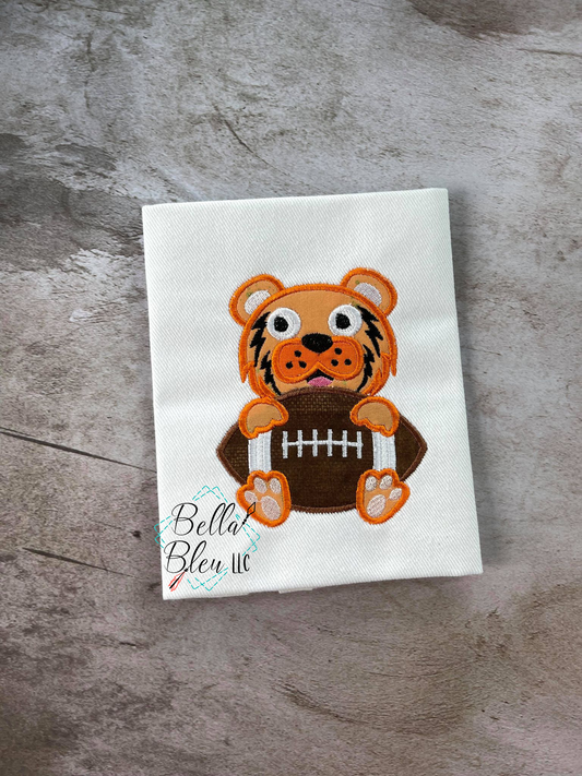 Tigers Football Mascot Applique