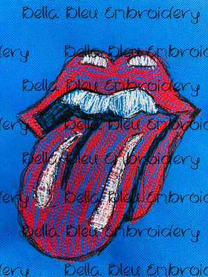 1970's Groovy Tongue & Lips Scribble