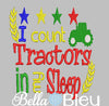 I count Tractors in my sleep reading pillow book quote machine embroidery design
