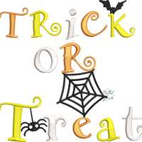 Trick or Treat Halloween Machine Applique Embroidery Design