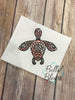 Sketchy Urban Nautical Sea Turtle fill Machine Embroidery design 8x8