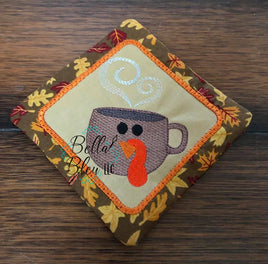 Sketchy Thanksgiving Turkey Coffee Mug embroidery design