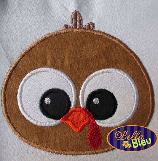 Thanksgiving Turkey Face Applique