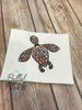 Sketchy Urban Nautical Sea Turtle fill Machine Embroidery design 4x4