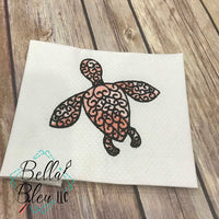 Sketchy Urban Nautical Sea Turtle fill Machine Embroidery design 5x5