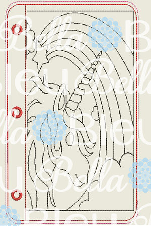 ITH Unicorn Horse Coloring Page Pages Machine Embroidery design