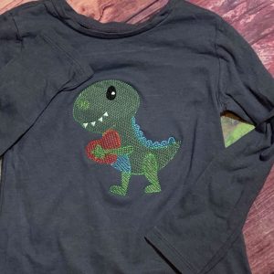 Valentines Sketchy Dinosaur
