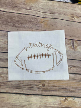 Vikings Signature Mascot Football Bean Stitch
