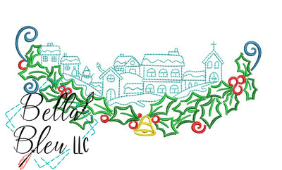 Christmas Village #3 Machine Embroidery Design