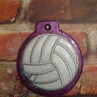 ITH Christmas Ornament Volleyball Machine Applique Embroidery