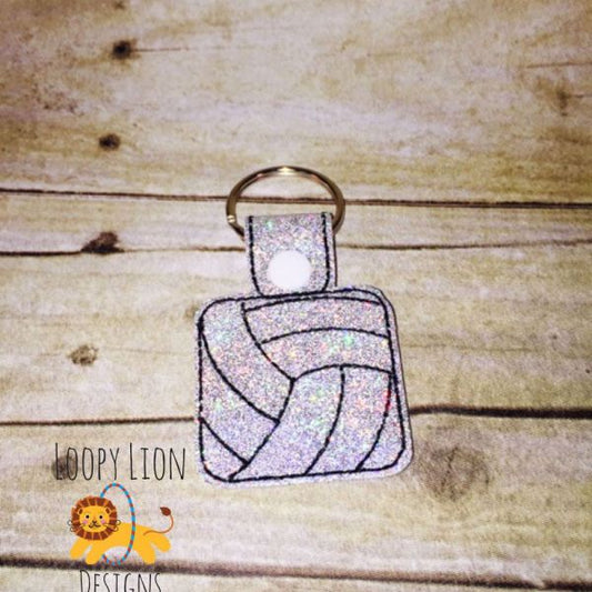 Volleyball Snap Key Fob
