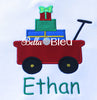 Little Red Wagon filled with Presents Machine Applique Embroidery design