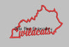 State of Kentucky with Signature Wildcats baseball hat cap machine embroidery design
