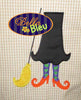 Halloween Wicked Witch with Broom Machine Applique Embroidery Design
