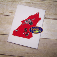 Mystic Wolf Head Silhouette Embroidery Applique Design